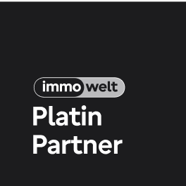 Plakette "Immowelt Platin Partner".